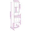 vidaXL Βιβλιοθήκη Καπνιστή Δρυς 36x30x171 εκ. από Επεξεργασμένο Ξύλο