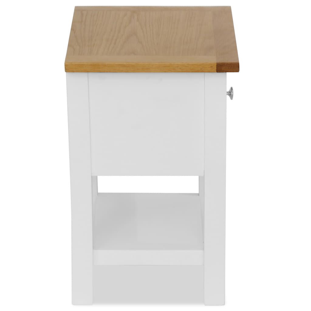 vidaXL Κομοδίνα 2 τεμ. 36 x 30 x 47 εκ. από Μασίφ Ξύλο Δρυός