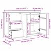 vidaXL Πλαϊνό γραφείο Καφέ 111 x 34 x 75 εκ. Μασίφ ξύλο πεύκου