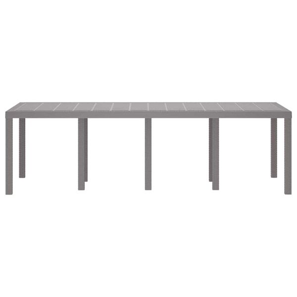 vidaXL Τραπέζι Κήπου Ανοιχτό γκρι 250 x 100 x 73 εκ συνθετικό ρατάν