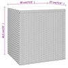 vidaXL Βοηθητικό Τραπεζάκι Μαύρο 40x37x40,5εκ Συνθ Ρατάν/ Ψημένο Γυαλί