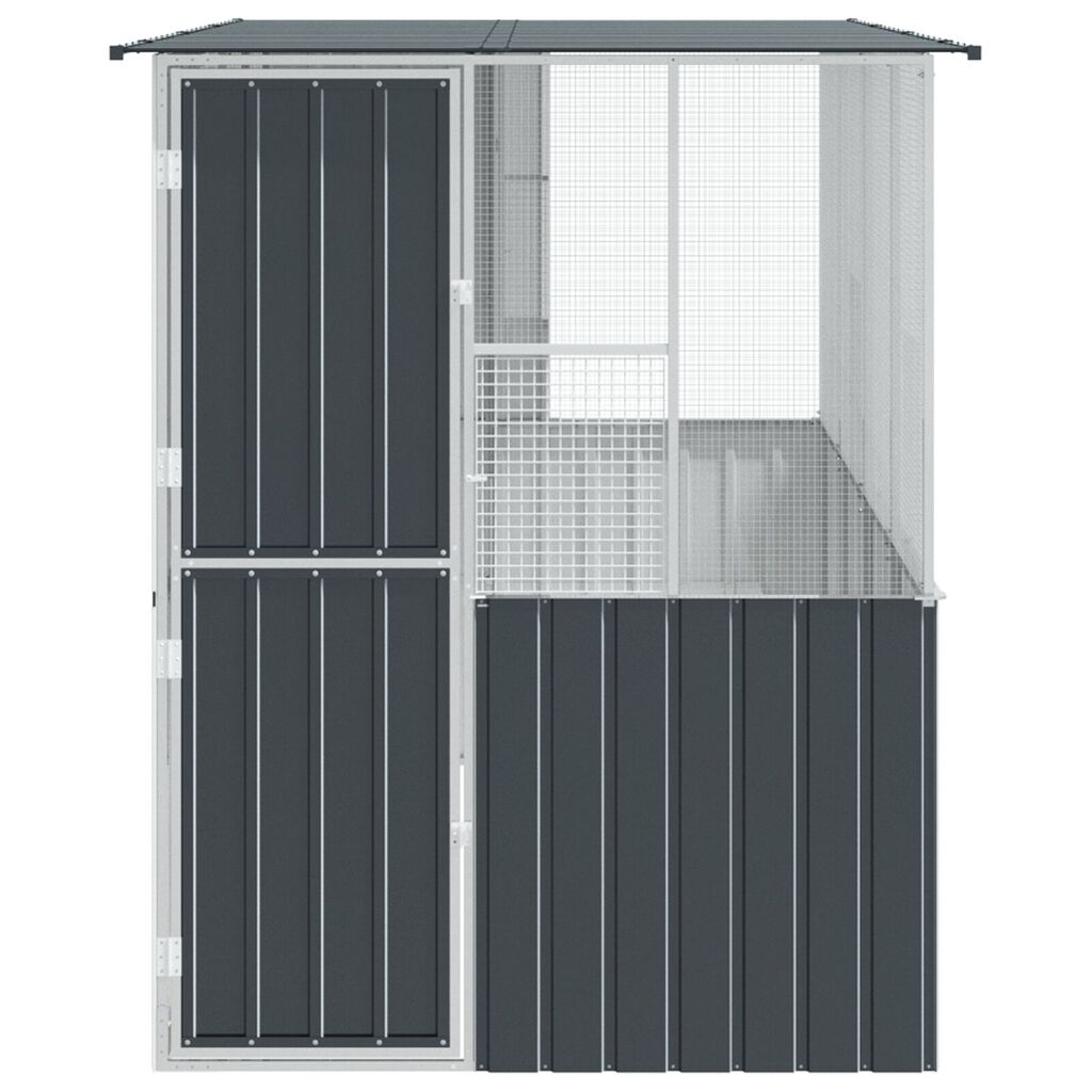 Κλουβί Πουλιών vidaXL Ανθρακί 215x78x200 εκ Γαλβανισμένο Ατσάλι