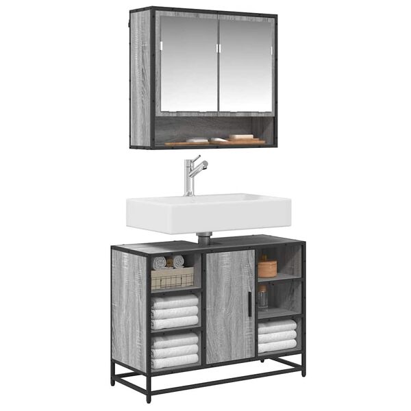 vidaXL &Nu;&tau;&omicron;&upsilon;&lambda;ά&pi;&iota; &Mu;&pi;ά&nu;&iota;&omicron;&upsilon; &Nu;&iota;&pi;&tau;ή&rho;&alpha; &Gamma;&kappa;&rho;&iota; Sonoma 80 x 33 x 60&epsilon;&kappa;. &Epsilon;&pi;&epsilon;&xi;. &Xi;ύ&lambda;&omicron;