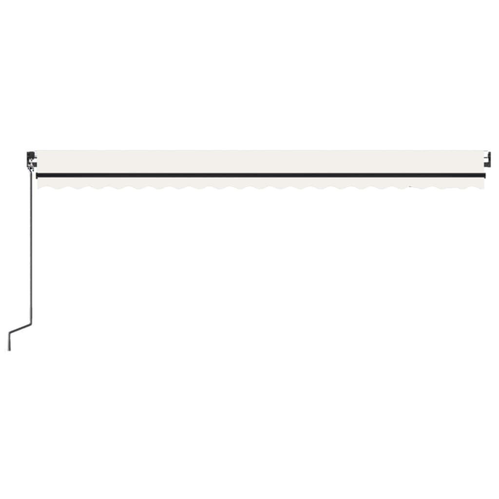 vidaXL Τέντα Αυτόματη με LED & Αισθητήρα Ανέμου Κρεμ 500x350 εκ.