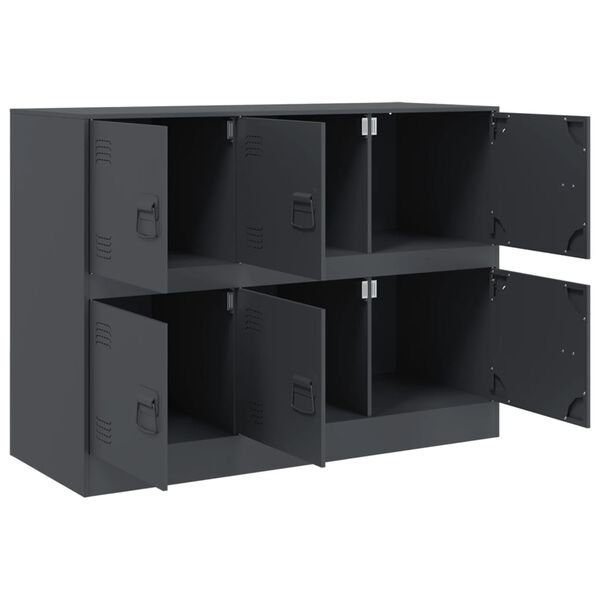 vidaXL Μπουφές Ανθρακί 99x39x73 εκ. από Ατσάλι