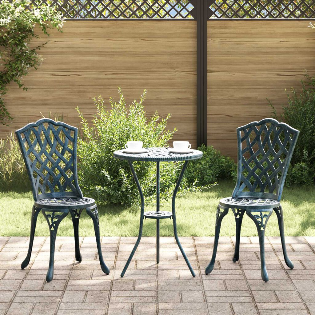 vidaXL Καρέκλα Κήπου 2 pcs Πράσινο 55 x 56.5 x 91εκ Αλουμίνιο