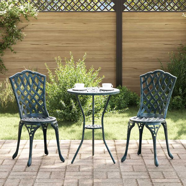 vidaXL Καρέκλα Κήπου 2 pcs Πράσινο 55 x 56.5 x 91εκ Αλουμίνιο