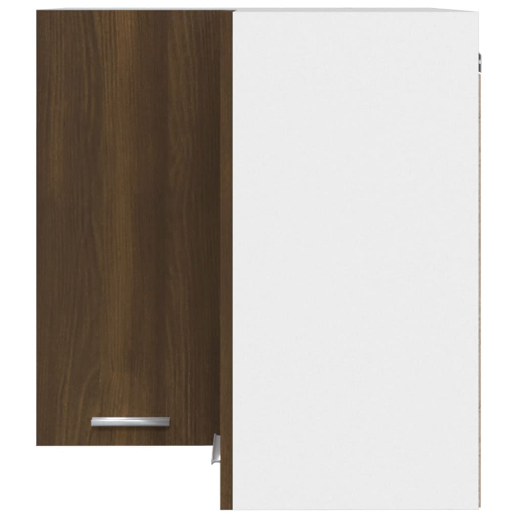 vidaXL Ντουλάπι Κρεμαστό Γωνιακό Lyon Καφέ Δρυς 57x57x60εκ. Επεξ. Ξύλο