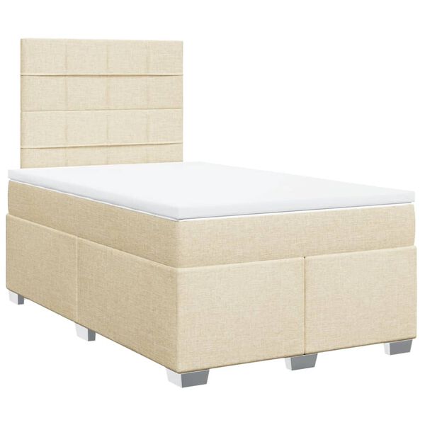 vidaXL &Kappa;&rho;&epsilon;&beta;ά&tau;&iota; Boxspring &mu;&epsilon; &Sigma;&tau;&rho;ώ&mu;&alpha; &Kappa;&rho;&epsilon;&mu; 120x190 &epsilon;&kappa;. &Upsilon;&phi;&alpha;&sigma;&mu;ά&tau;&iota;&nu;&omicron;