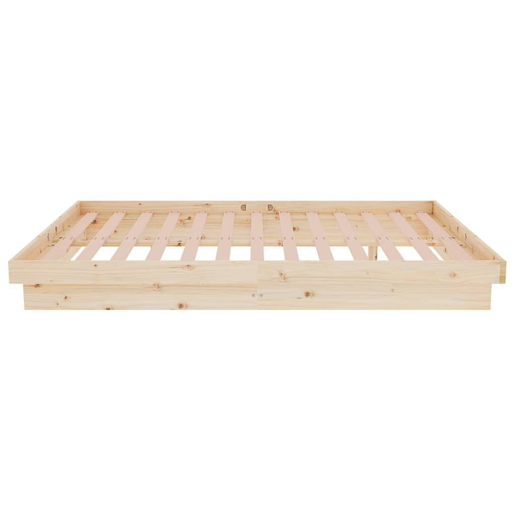 vidaXL Πλαίσιο Κρεβατιού 120 x 190 εκ. από Μασίφ Ξύλο Small Double