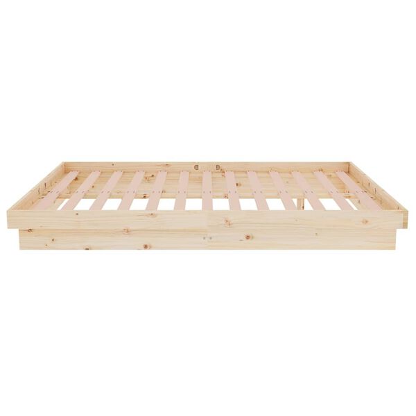 vidaXL Πλαίσιο Κρεβατιού 120 x 190 εκ. από Μασίφ Ξύλο Small Double