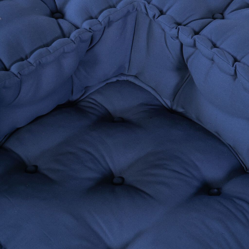 vidaXL Modular Pouffes 3 τμχ από ύφασμα Indigo