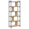 vidaXL Βιβλιοθήκη 6 Επιπέδων Sonoma Δρυς 76 x 32 x 192 εκ. Επεξ. Ξύλο