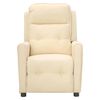 vidaXL Πολυθρόνα Μασάζ Κρεμ Υφασμάτινη