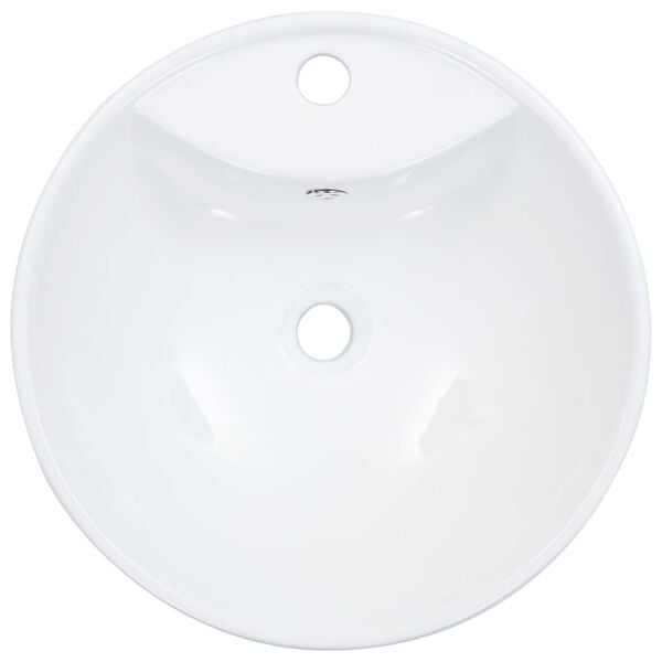 vidaXL Νιπτήρας με Οπή Υπερχείλισης Λευκός 46,5 x 18 εκ. Κεραμικός