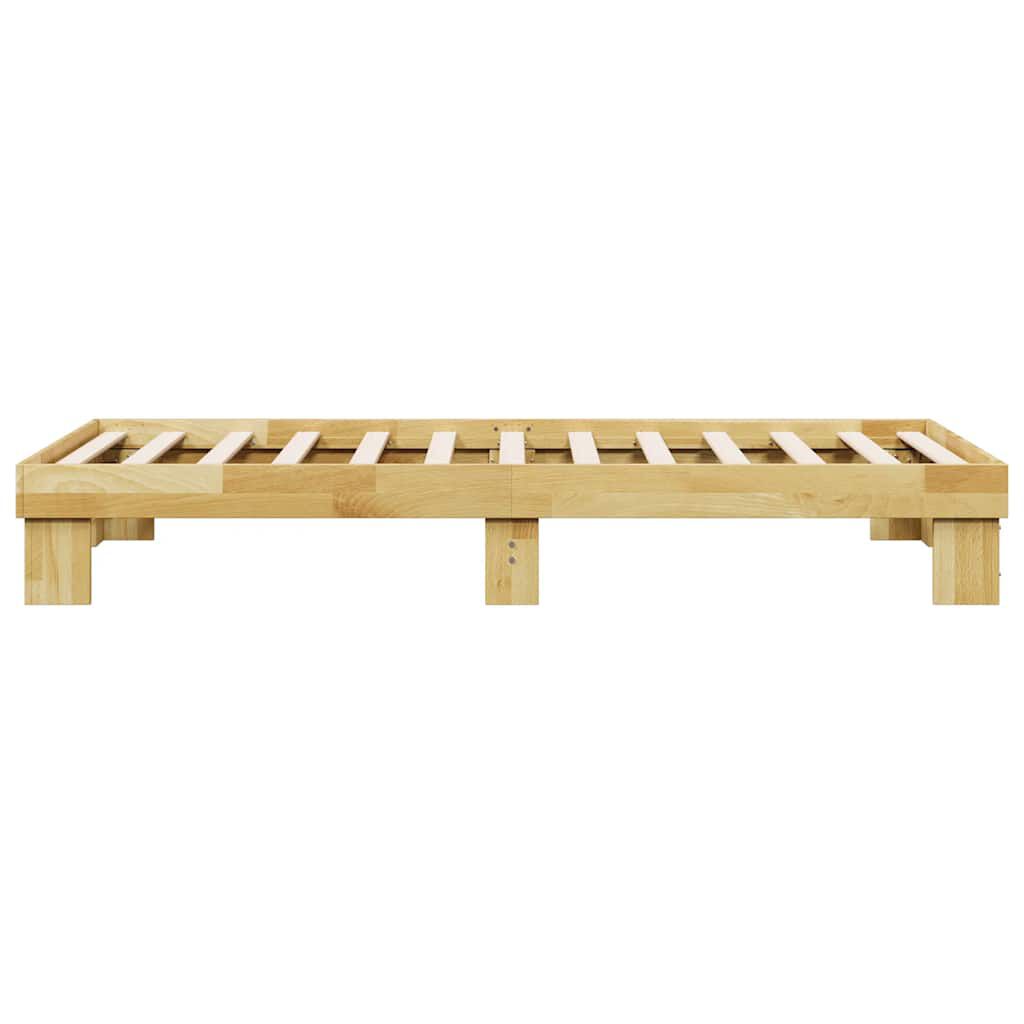 vidaXL Πλαίσιο κρεβατιού χωρίς στρώμα 90x190 cm μασίφ ξύλο δρυς