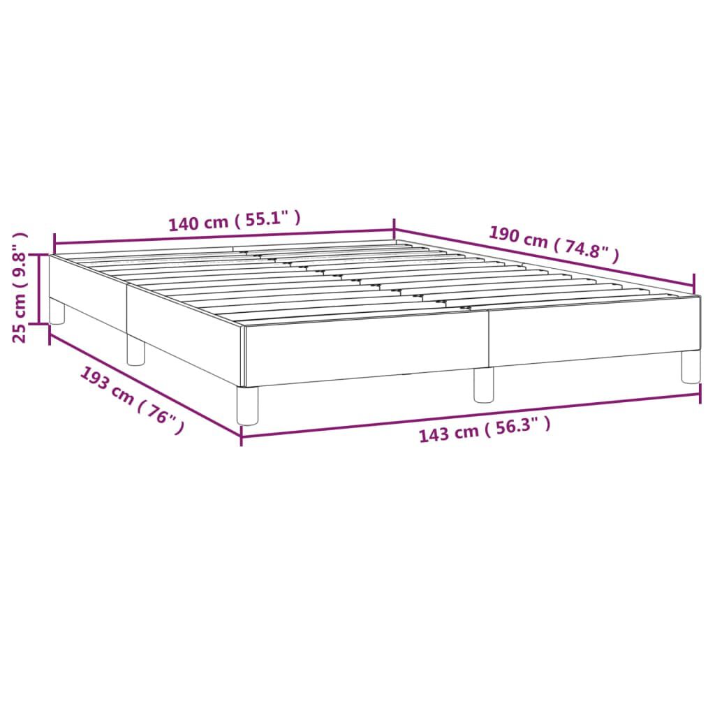 vidaXL Πλαίσιο Κρεβατιού Ροζ 140 x 190 εκ. Βελούδινο