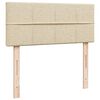 vidaXL Κρεβάτι Boxspring με Στρώμα Κρεμ 120x190 εκ. Υφασμάτινο