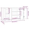 vidaXL Ραφιέρα Γυαλιστερή Λευκή 135x41x75 εκ. από Επεξεργ. Ξύλο
