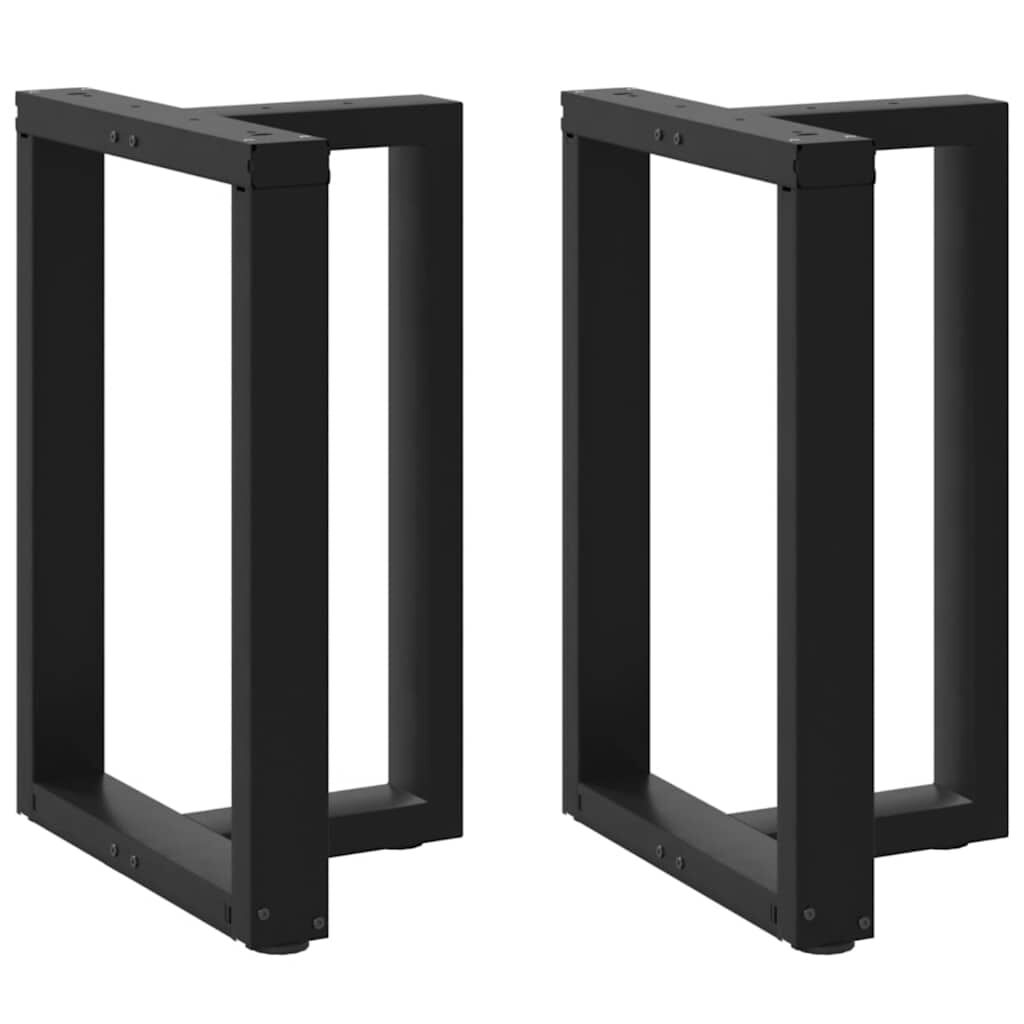 vidaXL Πόδια τραπεζαρίας σχήμα T 2 τεμ. Μαύρο 60x35x(72-73) εκ. Ατσάλι