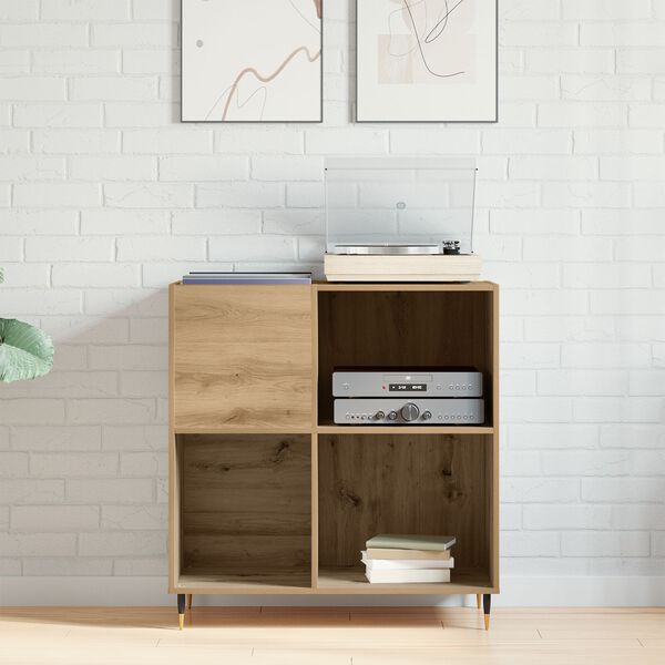 vidaXL Ντουλάπι Δίσκων Παλιού Ξύλου 84,5x38x89 εκ Επεξεργασμένο Ξύλο