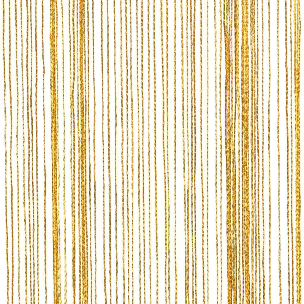 vidaXL Κουρτίνες String 2 τεμάχια Χρυσό 140x250 cm