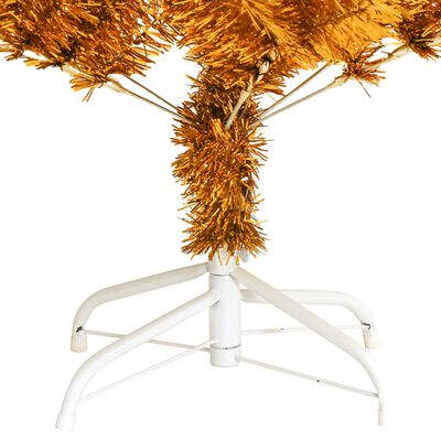 vidaXL Χριστουγεννιάτικο Δέντρο Τεχνητό με Βάση Χρυσό 120 εκ. PET