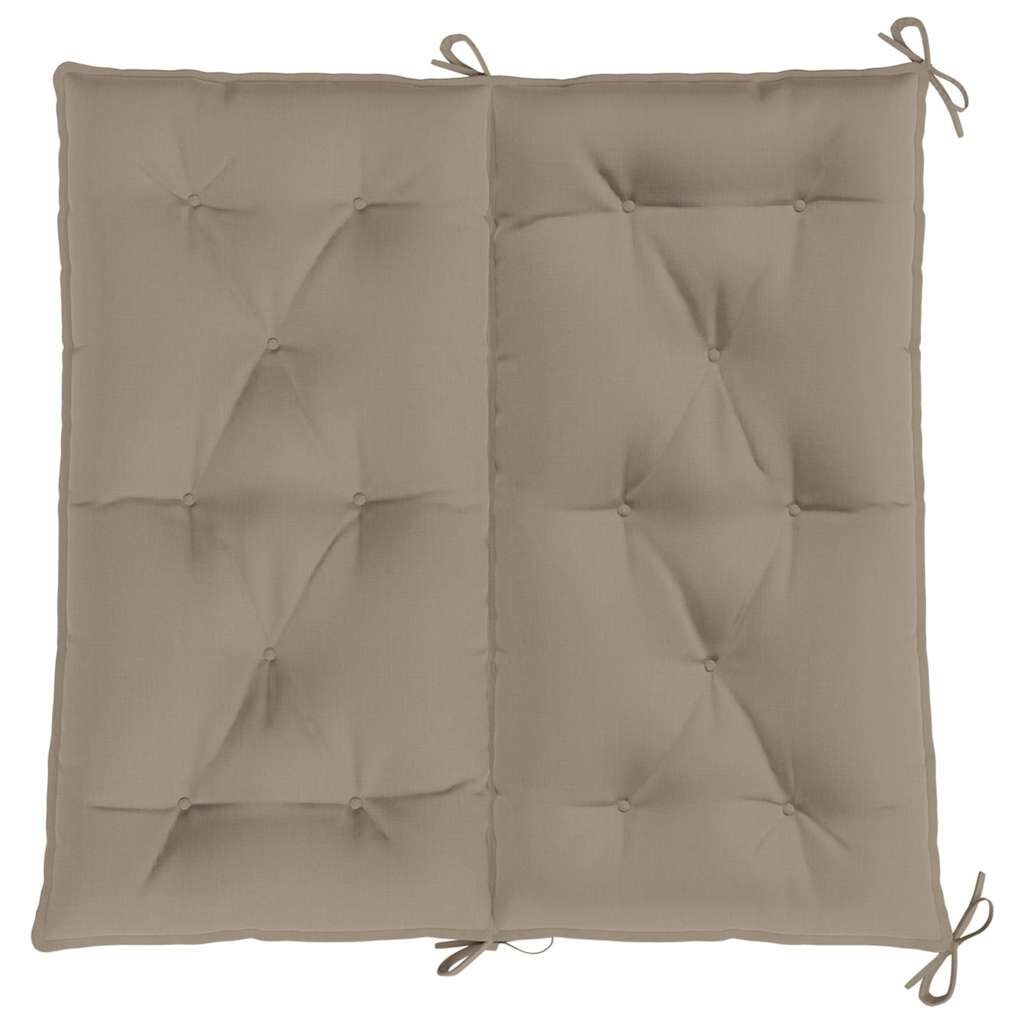 vidaXL Μαξιλάρι Πάγκου Κήπου Taupe 100x(50+50)x7 εκ. Ύφασμα Oxford