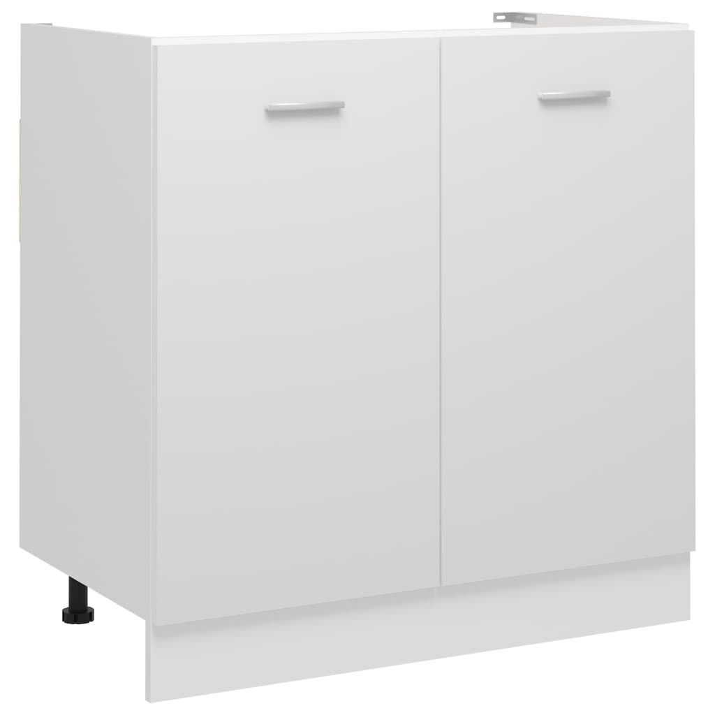 vidaXL Ντουλάπι Νεροχύτη Lyon Λευκό 80x46x81,5 εκ. Επεξ. Ξύλο