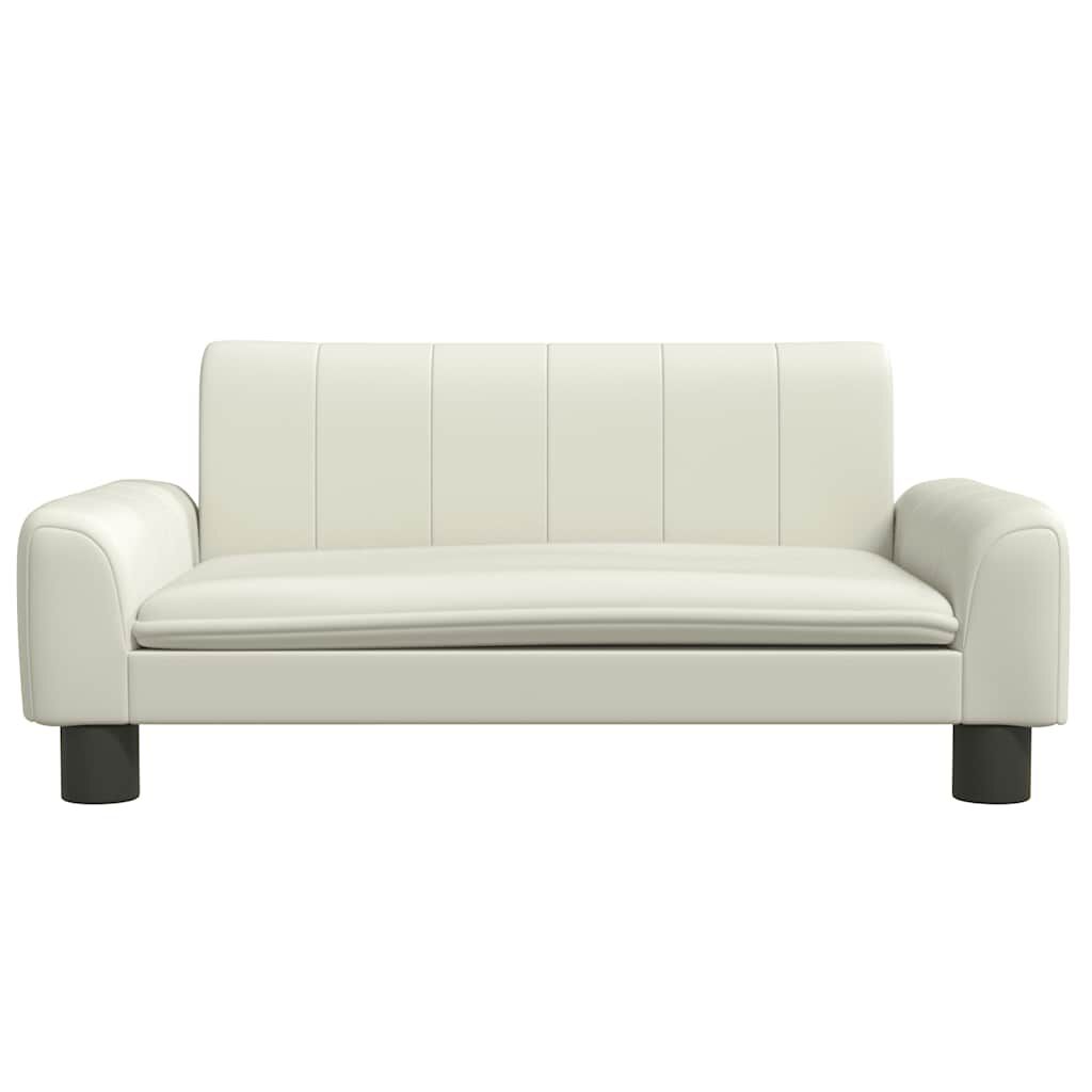 vidaXL Κρεβάτι Σκύλου Κρεμ 70 x 45 x 30 εκ. από Συνθετικό Δέρμα