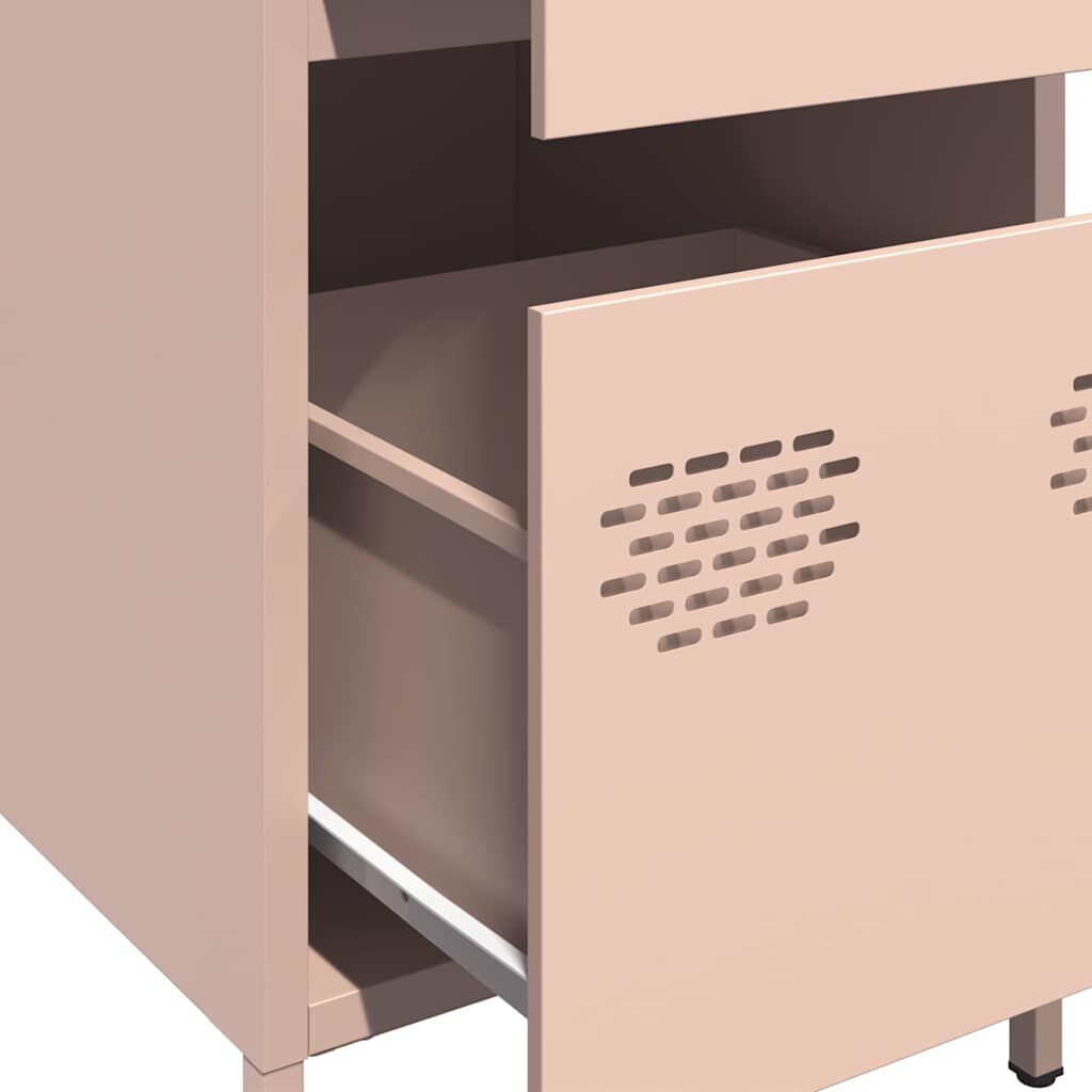 vidaXL Ντουλάπι Ροζ 35x39x73,5 εκ. από Χάλυβα Ψυχρής Έλασης
