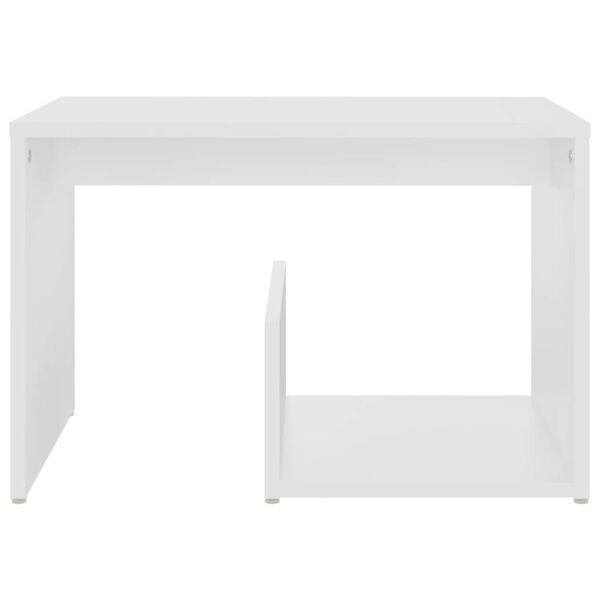 vidaXL Τραπέζι Βοηθητικό Λευκό 59 x 36 x 38 εκ. από Επεξ. Ξύλο