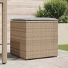 vidaXL Κουτί Μαξιλαριών Μπεζ 50 x 50 x 50 cm συνθετικό ρατάν