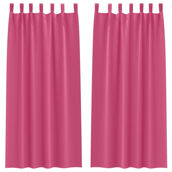 vidaXL Κουρτίνες 2 pcs Φωτεινό Ροζ 260 x 140 εκ. Πολυεστέρας