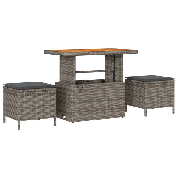 vidaXL Σετ Καναπέ Κήπου με μαξιλάρι 13 pcs Γκρι Πολυ ράταν