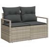 vidaXL Σετ Καναπέ Κήπου με αποθήκευση 8 pcs Ανοιχτό γκρι Πολυ ράταν