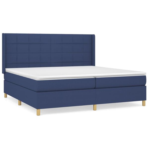 vidaXL &Kappa;&rho;&epsilon;&beta;ά&tau;&iota; Boxspring &mu;&epsilon; &Sigma;&tau;&rho;ώ&mu;&alpha; &Mu;&pi;&lambda;&epsilon; 200x200 &epsilon;&kappa;. &Upsilon;&phi;&alpha;&sigma;&mu;ά&tau;&iota;&nu;&omicron;