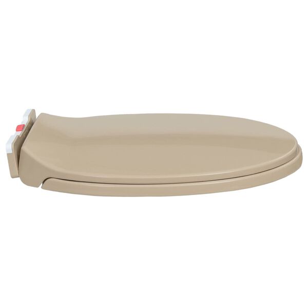 vidaXL Κάλυμμα Λεκάνης με Soft Close &amp; Quick Release Οβάλ Μπεζ