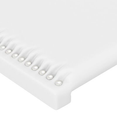vidaXL Κεφαλάρι Κρεβατιού LED Λευκό 80x5x78/88 εκ. από Συνθετικό Δέρμα