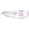 vidaXL Θερμοκήπιο Λευκό 96 μ² 24 x 4 x 2 μ. με Ατσάλινο Πλαίσιο