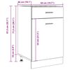 vidaXL Ντουλάπι με Συρτάρια "Lyon" από Τεχνητό Δρυς 40x46x81,5 εκ. από Μηχανικό Ξύλο