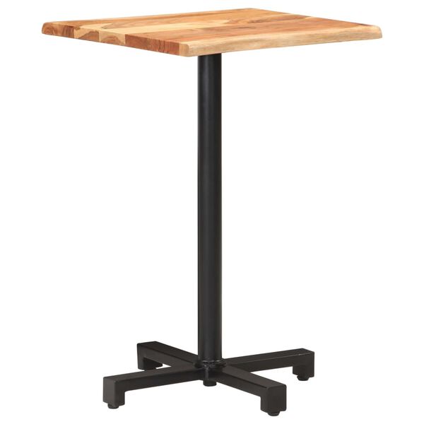 vidaXL Τραπέζι Bistro Live Edge 50x50x75 εκ. από Μασίφ Ξύλο Ακακίας