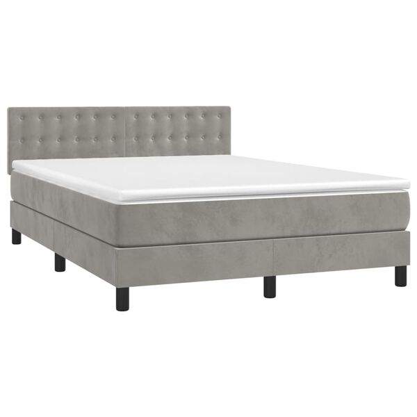 vidaXL &Kappa;&rho;&epsilon;&beta;ά&tau;&iota; Boxspring &mu;&epsilon; &Sigma;&tau;&rho;ώ&mu;&alpha; &Alpha;&nu;&omicron;&iota;&chi;&tau;ό &Gamma;&kappa;&rho;&iota; 140x200 &epsilon;&kappa;. &Beta;&epsilon;&lambda;&omicron;ύ&delta;&iota;&nu;&omicron;