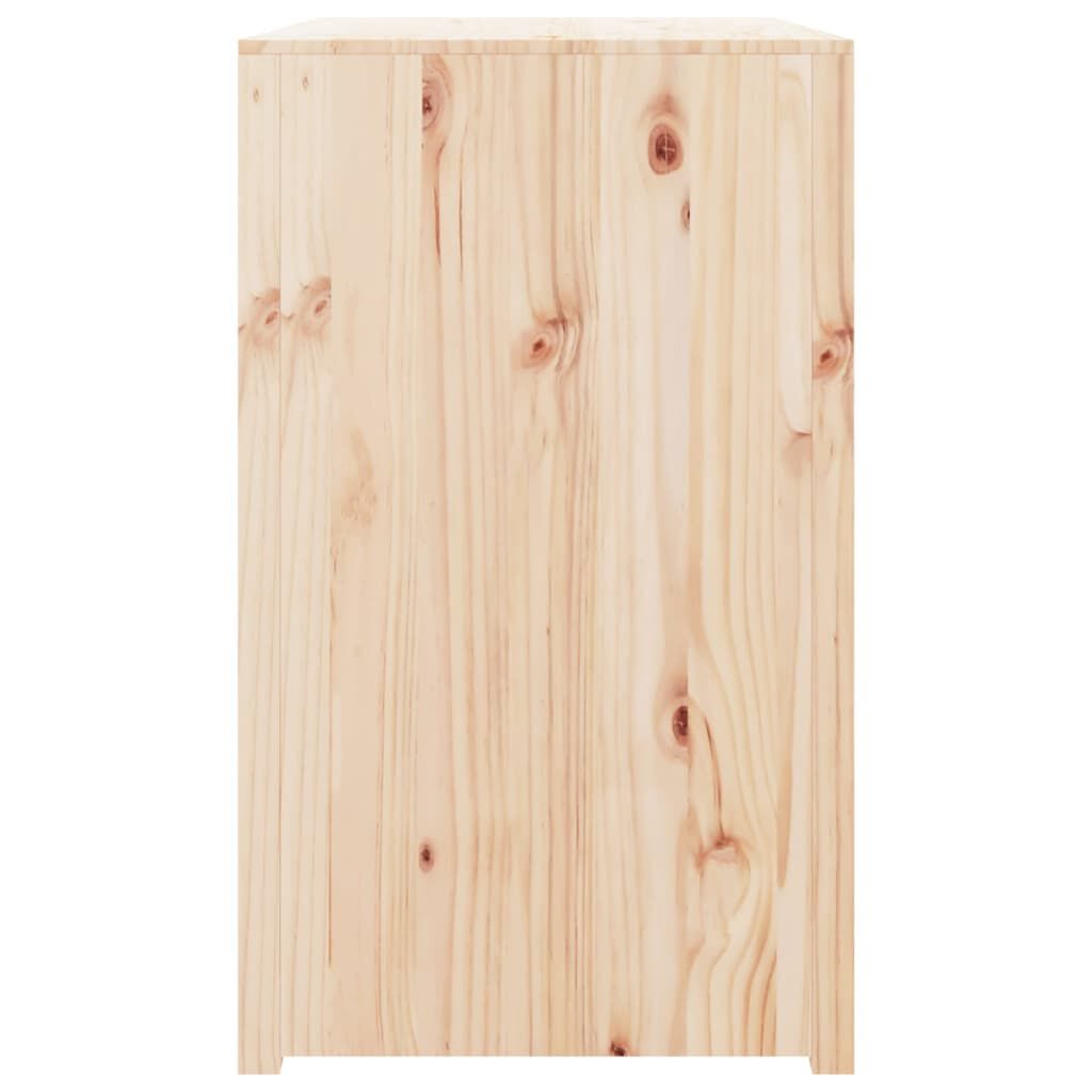 vidaXL Ντουλάπι Κουζίνας Εξ. Χώρου Μαύρο 106x55x92εκ Μασίφ Ξύλο Πεύκου
