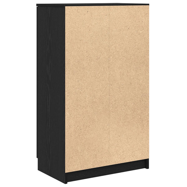 vidaXL Ντουλάπι Παπουτσιών Μαύρο Δρυός 59x35x100 εκ. Από Επεξεργασμένο Ξύλο