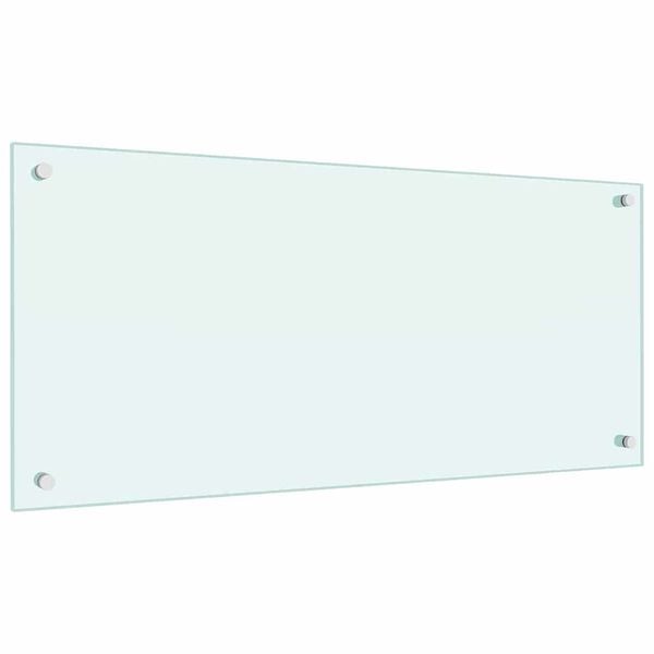vidaXL Πίσω Πάνελ Κουζίνας 2 pcs Λευκό 90 x 40 cm σκληρυμένο γυαλί