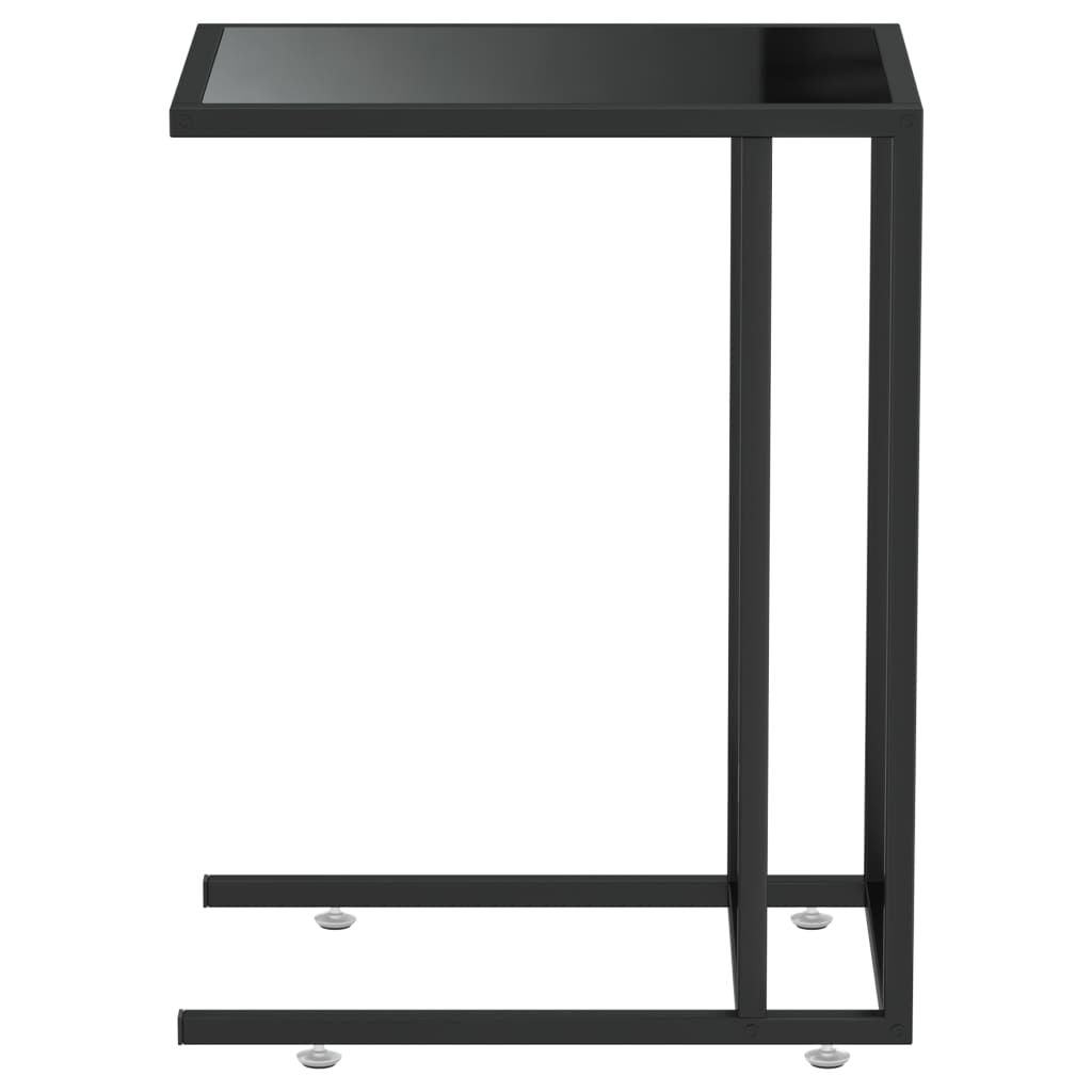 vidaXL Τραπέζι Υπολογιστή Βοηθητικό Μαύρο 50x35x65 εκ. Ψημένο Γυαλί