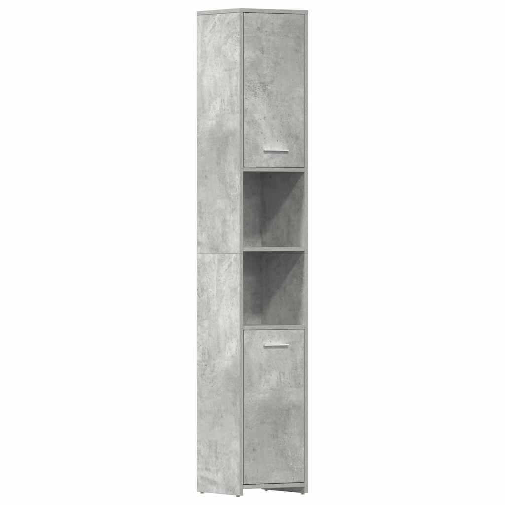 vidaXL Στήλη Μπάνιου Γκρι Σκυροδέματος 30x30x183,5 εκ. Επεξεργ. Ξύλο