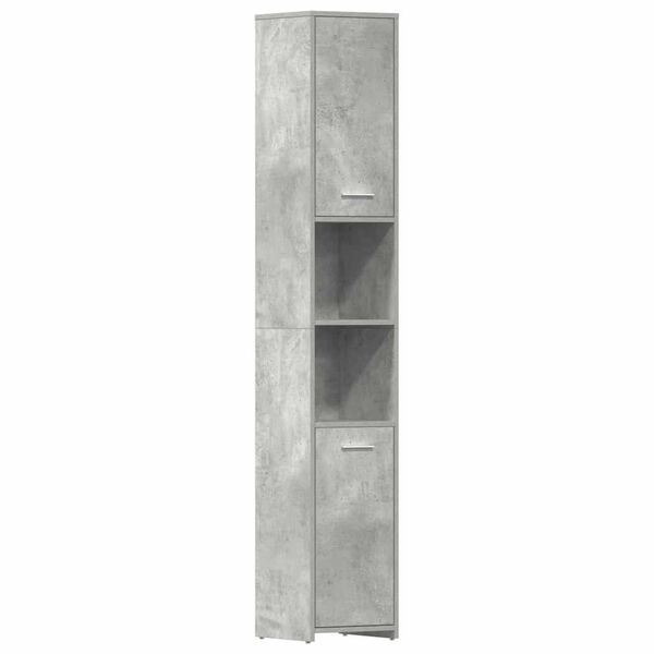 vidaXL Στήλη Μπάνιου Γκρι Σκυροδέματος 30x30x183,5 εκ. Επεξεργ. Ξύλο