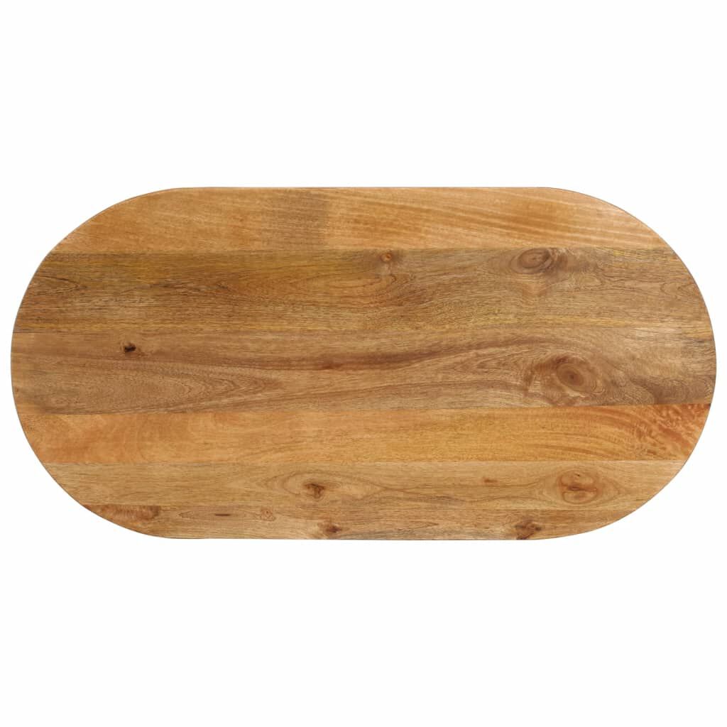 vidaXL Επιφάνεια Τραπεζιού Οβάλ 110x50x2,5 εκ. Μασίφ Ξύλο Μάνγκο